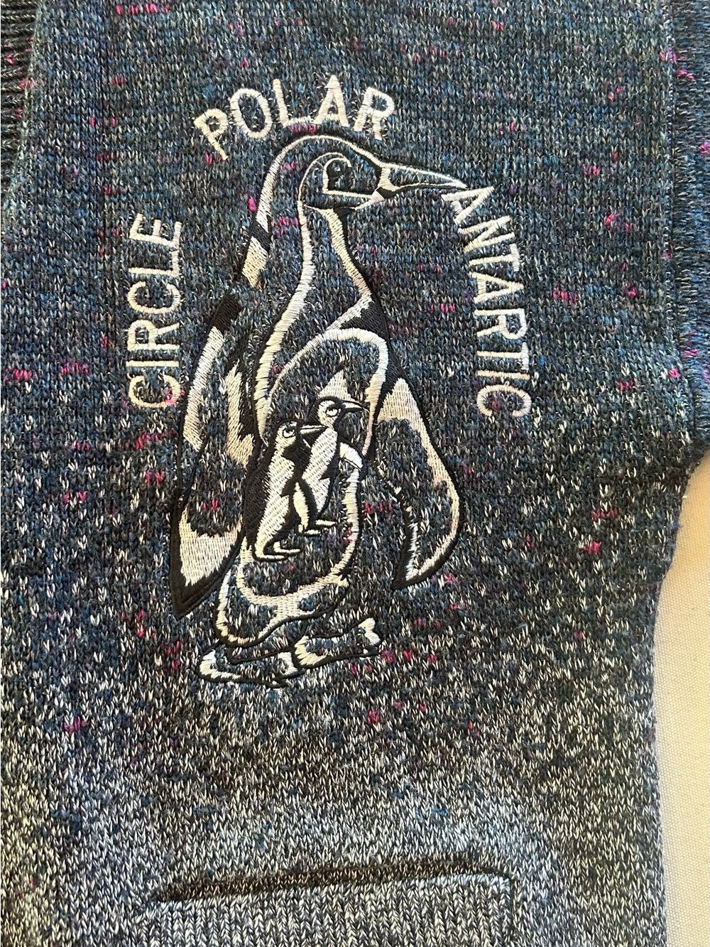 Guy Laurent Vintage Men's Wool Blend Polar Penguin Cardigan Sweater XL